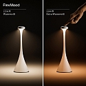 battery table lamp NUDROP CCT Switch, with touch dimmer IP54, gold dimmable