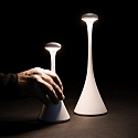 SIGOR battery table lamp NUDROP MINI CCT Switch, with touch dimmer IP54, sunny yellow dimmable