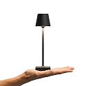 battery table lamp NUINDIE POCKET USB-C round, CCT Switch, with touch dimmer IP54, night black dimmable