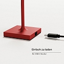 SIGOR battery table lamp NUINDIE POCKET USB-C up / down, with USB connection, CCT Switch, with touch dimmer IP54, fire red dimmable