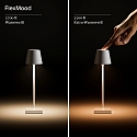 SIGOR battery table lamp NUINDIE POCKET USB-C up / down, with USB connection, CCT Switch, with touch dimmer IP54, fog grey dimmable