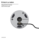 SIGOR battery table lamp NUFLAIR CCT Switch, with touch dimmer, perforated IP54, fog grey dimmable