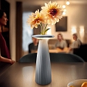 SIGOR battery table lamp NUFLAIR CCT Switch, with touch dimmer, perforated IP54, fog grey dimmable