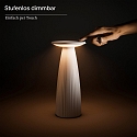 SIGOR battery table lamp NUFLAIR CCT Switch, with touch dimmer, perforated IP54, rust brown dimmable