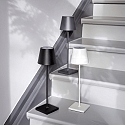 SIGOR battery table lamp NUINDIE USB-C up / down, with USB connection, CCT Switch, with touch dimmer IP54, graphite grey dimmable