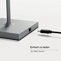 SIGOR battery table lamp NUINDIE USB-C up / down, with USB connection, CCT Switch, with touch dimmer IP54, fog grey dimmable