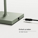 SIGOR battery table lamp NUINDIE USB-C up / down, with USB connection, CCT Switch, with touch dimmer IP54, sage green dimmable