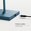 SIGOR battery table lamp NUINDIE USB-C up / down, with USB connection, CCT Switch, with touch dimmer IP54, dolphin blue dimmable