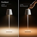 SIGOR battery table lamp NUINDIE USB-C up / down, with USB connection, CCT Switch, with touch dimmer IP54, dolphin blue dimmable