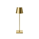 battery table lamp NUINDIE USB-C up / down, with USB connection, CCT Switch, with touch dimmer IP54, gold anodised dimmable