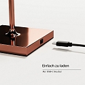 SIGOR battery table lamp NUINDIE USB-C up / down, with USB connection, CCT Switch, with touch dimmer IP54, copper dimmable