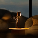 SIGOR battery table lamp NUINDIE USB-C up / down, with USB connection, CCT Switch, with touch dimmer IP54, copper dimmable