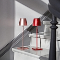 SIGOR battery table lamp NUINDIE IP54, cherry red dimmable