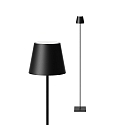 SIGOR battery floor lamp NUINDIE USB-C up / down, with USB connection, CCT Switch, with touch dimmer IP54, night black dimmable