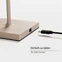 SIGOR battery floor lamp NUINDIE USB-C up / down, with USB connection, CCT Switch, with touch dimmer IP54, dune beige dimmable