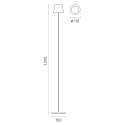 SIGOR battery floor lamp NUINDIE USB-C up / down, with USB connection, CCT Switch, with touch dimmer IP54, sunny yellow dimmable