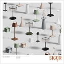SIGOR battery floor lamp NUINDIE USB-C up / down, with USB connection, CCT Switch, with touch dimmer IP54, gold dimmable