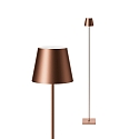 SIGOR battery floor lamp NUINDIE USB-C up / down, with USB connection, CCT Switch, with touch dimmer IP54, bronze dimmable