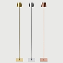 SIGOR battery floor lamp NUINDIE USB-C up / down, with USB connection, CCT Switch, with touch dimmer IP54, bronze dimmable