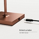 SIGOR battery floor lamp NUINDIE USB-C up / down, with USB connection, CCT Switch, with touch dimmer IP54, bronze dimmable