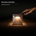 SIGOR battery table lamp NUTALIS 10X10CM cube shape, CCT Switch, with touch dimmer, with charger IP54, graphite grey dimmable