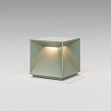 SIGOR battery table lamp NUTALIS 10X10CM cube shape, CCT Switch, with touch dimmer, with charger IP54, sage green dimmable