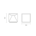SIGOR battery table lamp NUTALIS 10X10CM cube shape, CCT Switch, with touch dimmer, with charger IP54, fire red dimmable