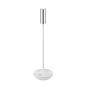 battery table lamp NUCANDLE with touch dimmer IP54, chrome, glossy, white dimmable