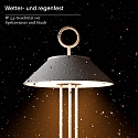 SIGOR battery table lamp NUDIDEROT with hook, CCT Switch, with touch dimmer IP54, snow white dimmable