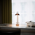 battery table lamp NUDIDEROT with hook, CCT Switch, with touch dimmer IP54, copper dimmable