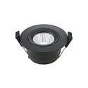 recessed luminaire ARGENT swivelling IP54, black dimmable 8W 580lm 3000K 36�