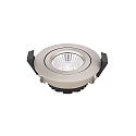 recessed luminaire DILED 68 swivelling, Dim-To-Warm IP30, steel dimmable 6W 360lm 2100-2700K 36� 36� CRI 95