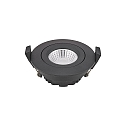 recessed luminaire DILED 68 swivelling IP20, black dimmable 6W 380lm 3000K 36� 36� CRI 95