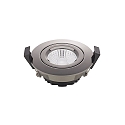 recessed luminaire DILED 68 swivelling, Dim-To-Warm IP30, chrome, black dimmable 6W 360lm 2100-2700K 36� 36� CRI 95