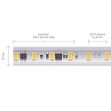SIGOR High voltage LED Strip, 72 LED/m, 50m roll, 120�, 14W/m, IP65, 4000K