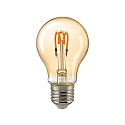 LED Decorative Spiral Filament light bulb CURVED GOLD, 230V, � 6cm / L 10.4cm, E27, 4W 2000K 136lm 330�, dimmable