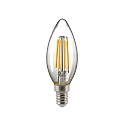 LED Filament light bulb CANDLE, 230V, � 3.5cm / L 9.7cm, E14, 4.5W 2700K 470lm 300�, dimmable, clear