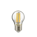 LED Filament light bulb DROP, 230V, � 4.5cm / L 7.8cm, E27, 4.5W 2700K 470lm 300�, dimmable, clear