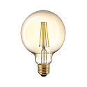 LED Filament light bulb GLOBE G95 GOLD, 230V, � 9.5cm / L 14cm, E27, 7W 2500K 720lm, dimmable, gold / clear
