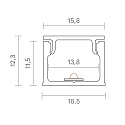 SIGOR Surface profile 13, for LED Strips up to 13,8mm, 1m