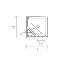 SIGOR Corner profile 10 - for LED Strips up to 1cm width, length 200cm