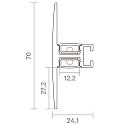 SIGOR Wall profile UP & DOWN 12 - for LED Strips up to 1.22cm width, length 200cm