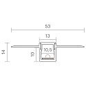 SIGOR Flush mounted profile 10 - for LED Strips up to 1.05cm width, rimless, incl. matt flush cover, length 100cm