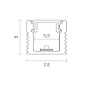 SIGOR Surface-mounted profile slim 5, 1m