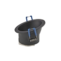 recessed luminaire round, asymmetrical GU5,3 IP20, black
