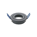 Aluminum Recessed luminaire with quick-change inner ring, incl. GU5.3 socket, IP20, � 8.3cm, DA 6.8cm, swiveling 25�, black