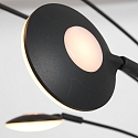 Mexlite floor lamp SYNNA 5 flames, rotatable, with flex arm, direct / indirect, with cord dimmer IP20, black matt dimmable