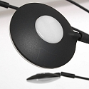 Mexlite floor lamp SYNNA 5 flames, rotatable, with flex arm, direct / indirect, with cord dimmer IP20, black matt dimmable