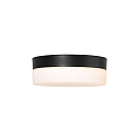 Steinhauer outdoor ceiling luminaire IKARO small, round, cylindrical IP44, black matt dimmable