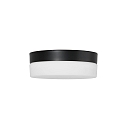 Steinhauer outdoor ceiling luminaire IKARO small, round, cylindrical IP44, black matt dimmable